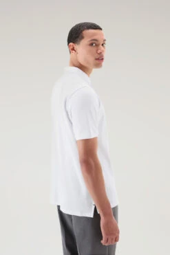 Woolrich Polo In Piqué Di Puro Cotone - Uomo - Bianco -Offerta Economica Vestiario CFWOPO0048MRUT2931 8041 2