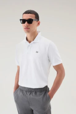 Woolrich Polo In Piqué Di Puro Cotone - Uomo - Bianco -Offerta Economica Vestiario CFWOPO0048MRUT2931 8041 3