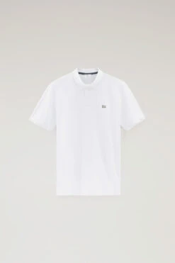 Woolrich Polo In Piqué Di Puro Cotone - Uomo - Bianco -Offerta Economica Vestiario CFWOPO0048MRUT2931 8041 4