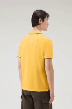 Woolrich Polo Monterey In Piqué Di Cotone Elasticizzato - Uomo - Giallo -Offerta Economica Vestiario CFWOPO0053MRUT2932 2165 2