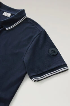 Woolrich Polo Monterey In Piqué Di Cotone Elasticizzato - Uomo - Blu -Offerta Economica Vestiario CFWOPO0053MRUT2932 3989 6