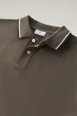 Woolrich Polo Monterey In Piqué Di Cotone Elasticizzato - Uomo - Verde 15 Woolrich Polo Monterey In Piqué Di Cotone Elasticizzato - Uomo - Verde -Offerta Economica Vestiario CFWOPO0053MRUT2932 614 5