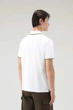 Woolrich Polo Monterey In Piqué Di Cotone Elasticizzato - Uomo - Bianco 13 Woolrich Polo Monterey In Piqué Di Cotone Elasticizzato - Uomo - Bianco -Offerta Economica Vestiario CFWOPO0053MRUT2932 8041 2