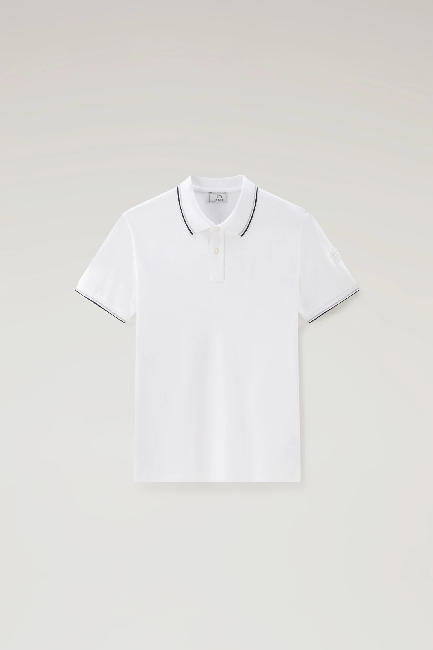 Woolrich Polo Monterey In Piqué Di Cotone Elasticizzato - Uomo - Bianco 7 Woolrich Polo Monterey In Piqué Di Cotone Elasticizzato - Uomo - Bianco - immagine 5