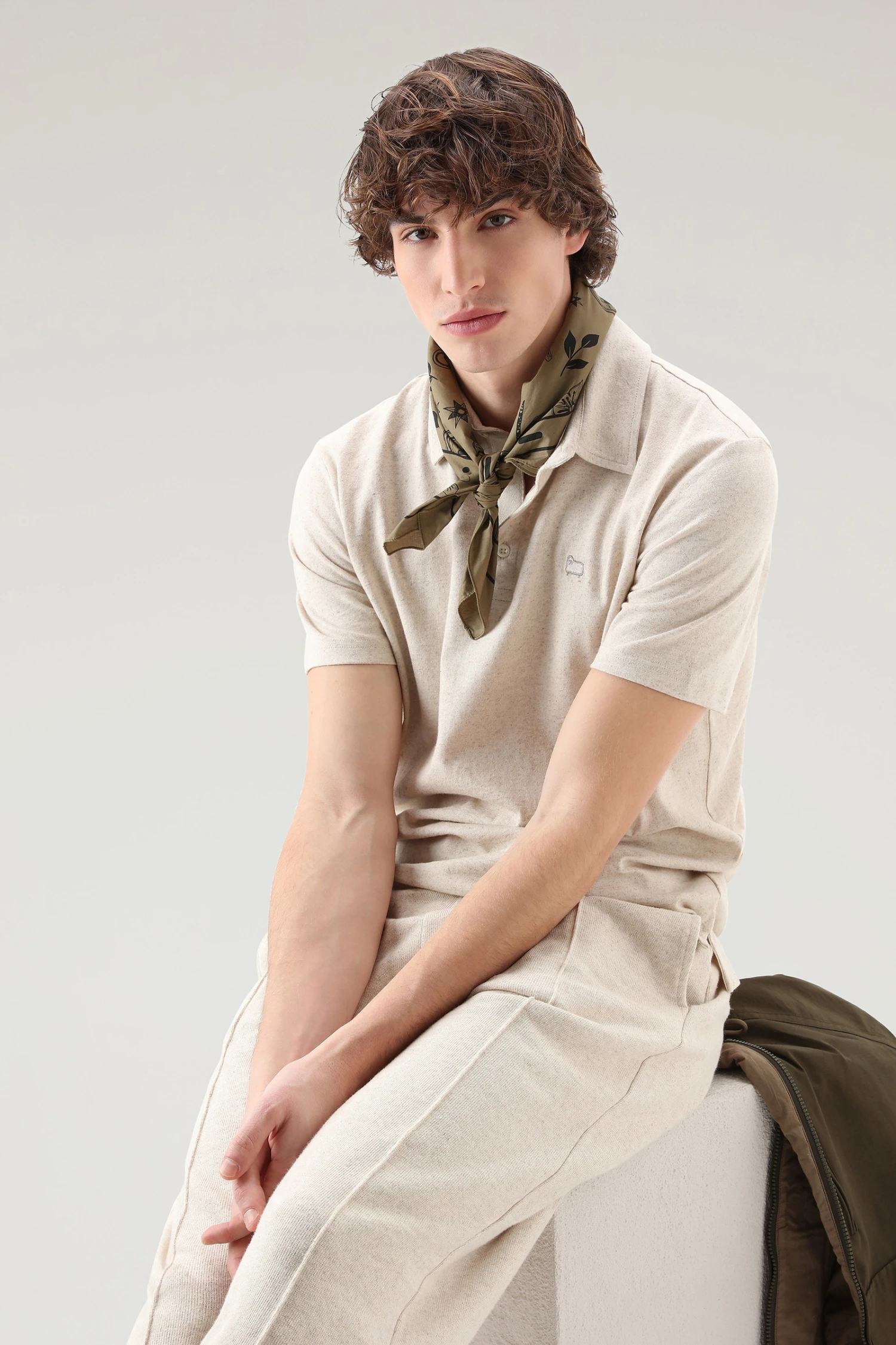 Woolrich Polo In Misto Cotone E Lino - Uomo - Beige 6 Woolrich Polo In Misto Cotone E Lino - Uomo - Beige - immagine 4