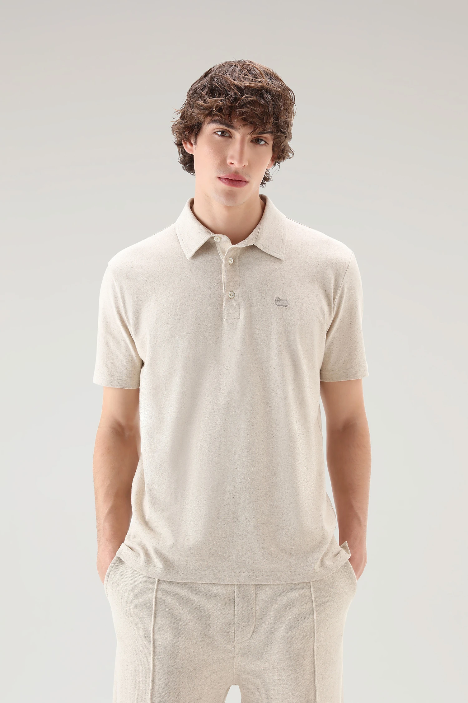 Woolrich Polo In Misto Cotone E Lino - Uomo - Beige 3 Woolrich Polo In Misto Cotone E Lino - Uomo - Beige