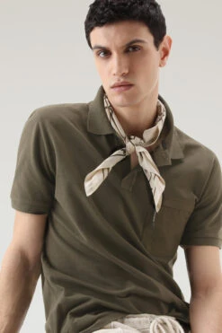 Woolrich Polo A Maniche Corte In Piqué Di Cotone Elasticizzato - Uomo - Verde 13 Woolrich Polo A Maniche Corte In Piqué Di Cotone Elasticizzato - Uomo - Verde -Offerta Economica Vestiario CFWOPO0055MRUT2932 614 3