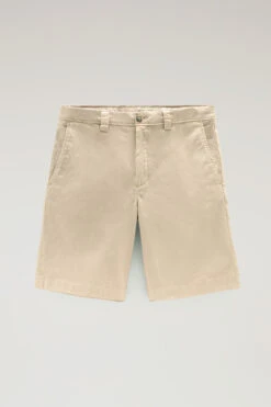 Woolrich Pantaloncini Chino Tinti In Capo - Uomo - Beige -Offerta Economica Vestiario CFWOSH0040MRUT3343 4377 3