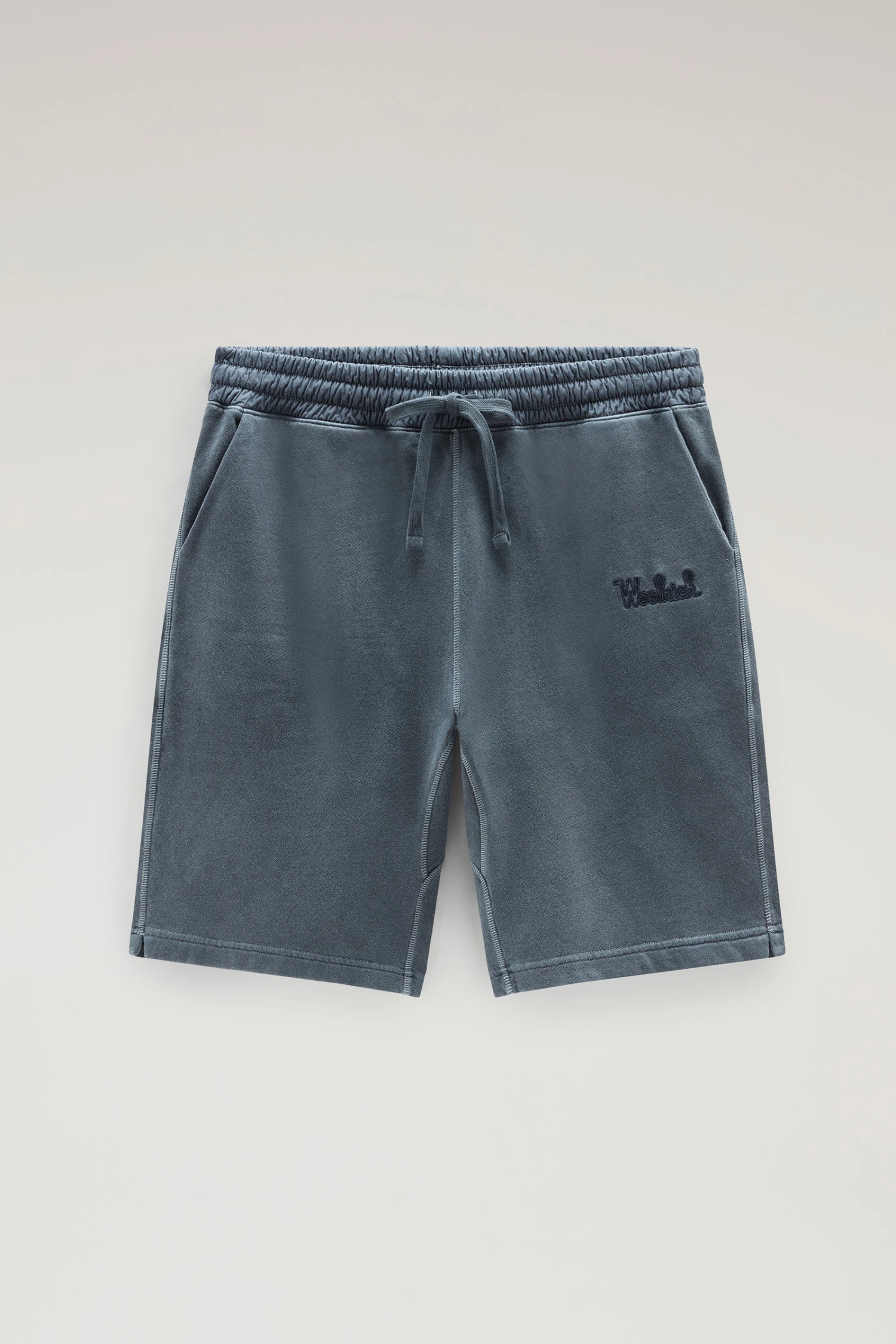 Woolrich Pantaloncini In Cotone Tinto In Capo - Uomo - Blu 6 Woolrich Pantaloncini In Cotone Tinto In Capo - Uomo - Blu - immagine 4