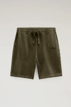 Woolrich Pantaloncini In Cotone Tinto In Capo - Uomo - Verde -Offerta Economica Vestiario CFWOSH0041MRUT2915 614 3