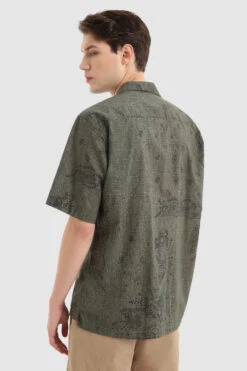 Woolrich Camicia Bowling Con Stampa Paisley - Uomo - Verde -Offerta Economica Vestiario CFWOSI0081MRUT2912 6564 2