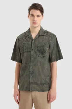 Woolrich Camicia Bowling Con Stampa Paisley - Uomo - Verde