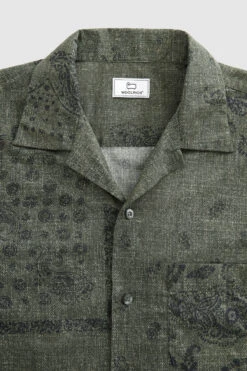 Woolrich Camicia Bowling Con Stampa Paisley - Uomo - Verde -Offerta Economica Vestiario CFWOSI0081MRUT2912 6564 4
