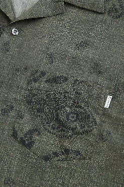 Woolrich Camicia Bowling Con Stampa Paisley - Uomo - Verde -Offerta Economica Vestiario CFWOSI0081MRUT2912 6564 5