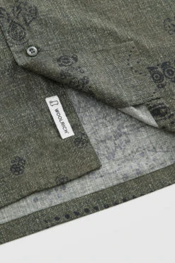 Woolrich Camicia Bowling Con Stampa Paisley - Uomo - Verde -Offerta Economica Vestiario CFWOSI0081MRUT2912 6564 6