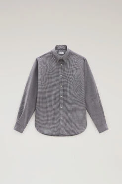 Woolrich Camicia A Quadri In Puro Fresco Lana Vergine Merino - Uomo - Blu -Offerta Economica Vestiario CFWOSI0084MRUT2999 30032 4