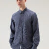 Woolrich Camicia A Quadri In Puro Fresco Lana Vergine Merino - Uomo - Blu -Offerta Economica Vestiario CFWOSI0084MRUT2999 3684