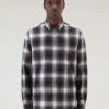 Woolrich Camicia Madras A Quadri In Flanella Leggera - Uomo - Grigio -Offerta Economica Vestiario CFWOSI0089MRUT3180 1840