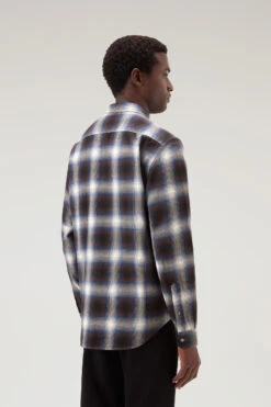 Woolrich Camicia Madras A Quadri In Flanella Leggera - Uomo - Grigio -Offerta Economica Vestiario CFWOSI0089MRUT3180 1840 2