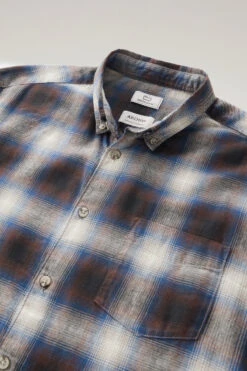 Woolrich Camicia Madras A Quadri In Flanella Leggera - Uomo - Grigio -Offerta Economica Vestiario CFWOSI0089MRUT3180 1840 5