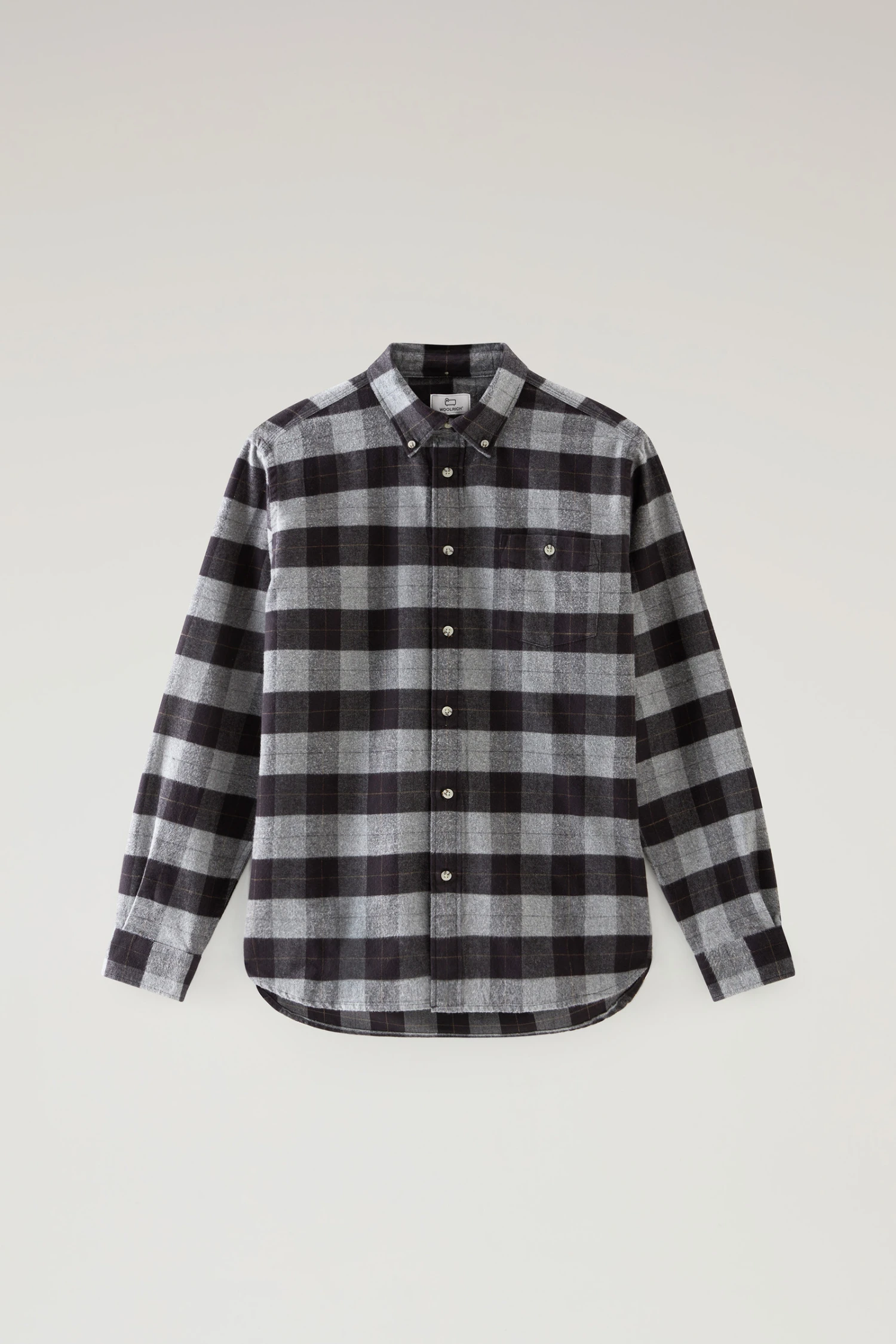 Woolrich Camicia Traditional A Quadri In Flanella - Uomo - Grigio 7 Woolrich Camicia Traditional A Quadri In Flanella - Uomo - Grigio - immagine 5