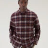Woolrich Camicia Traditional A Quadri In Flanella - Uomo - Arancione -Offerta Economica Vestiario CFWOSI0090MRUT3104 2105