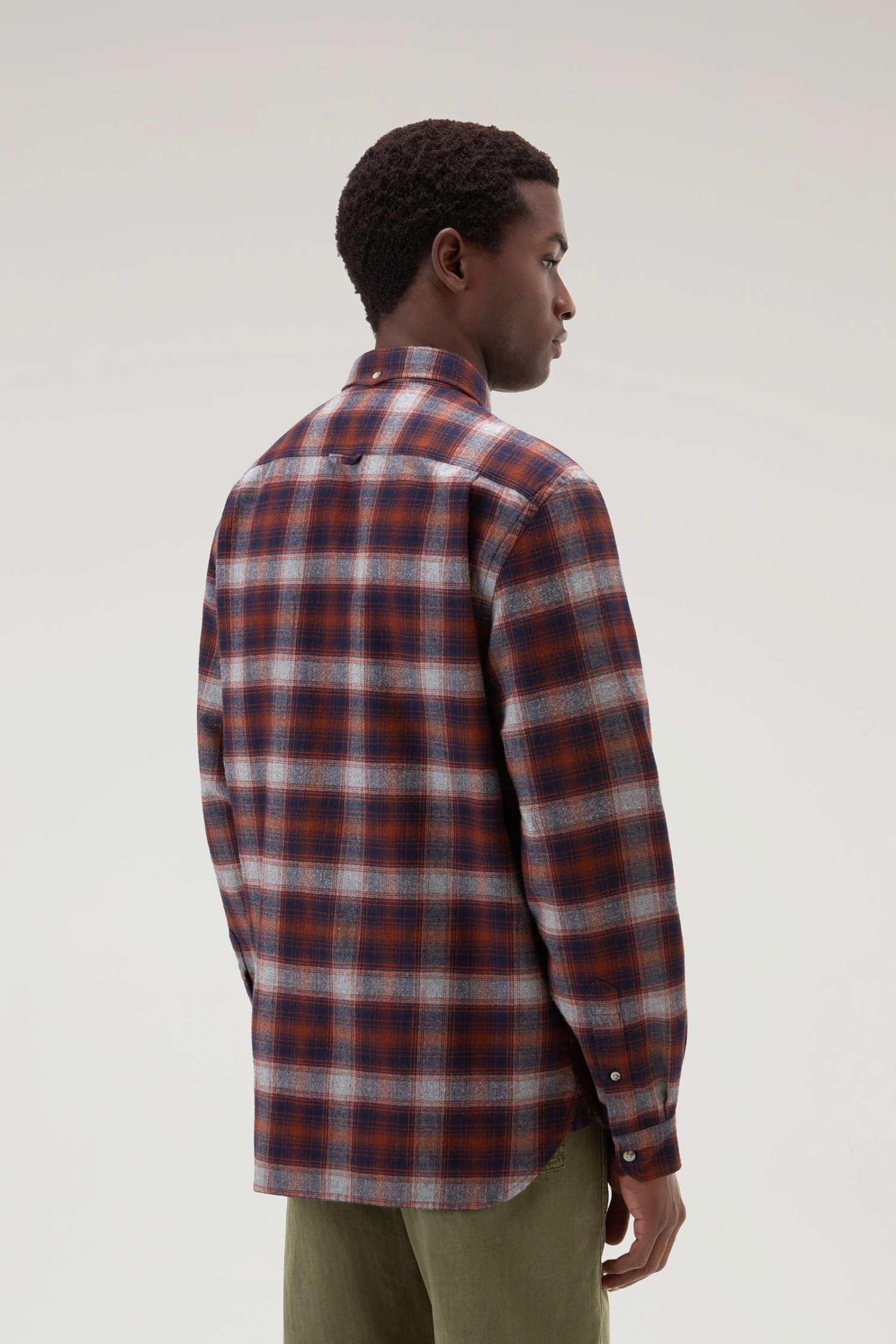 Woolrich Camicia Traditional A Quadri In Flanella - Uomo - Arancione 5 Woolrich Camicia Traditional A Quadri In Flanella - Uomo - Arancione - immagine 3