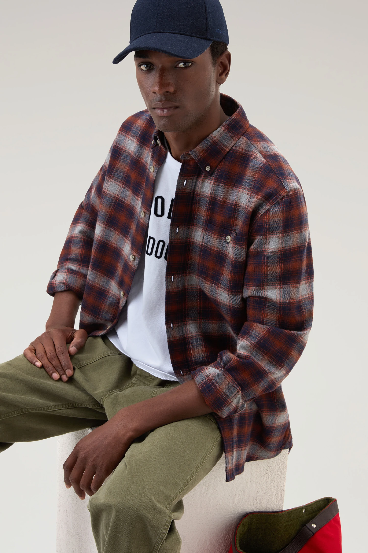 Woolrich Camicia Traditional A Quadri In Flanella - Uomo - Arancione 6 Woolrich Camicia Traditional A Quadri In Flanella - Uomo - Arancione - immagine 4