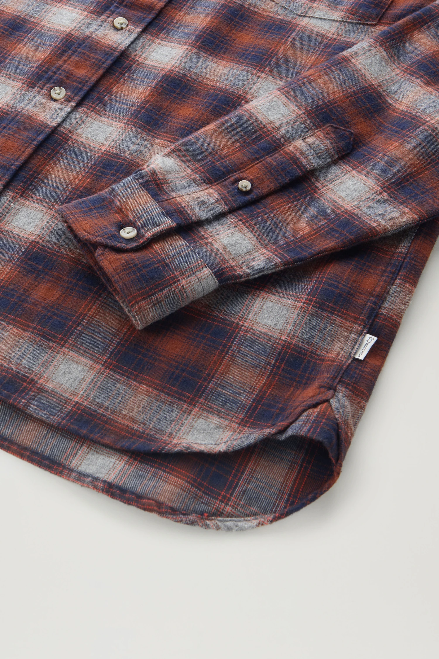 Woolrich Camicia Traditional A Quadri In Flanella - Uomo - Arancione 9 Woolrich Camicia Traditional A Quadri In Flanella - Uomo - Arancione - immagine 7