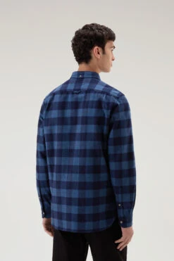 Woolrich Camicia Traditional A Quadri In Flanella - Uomo - Blu -Offerta Economica Vestiario CFWOSI0090MRUT3104 30037 2
