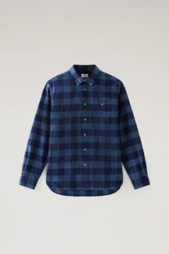 Woolrich Camicia Traditional A Quadri In Flanella - Uomo - Blu -Offerta Economica Vestiario CFWOSI0090MRUT3104 30037 4
