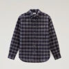 Woolrich Camicia Traditional A Quadri In Flanella - Uomo - Blu -Offerta Economica Vestiario CFWOSI0090MRUT3104 3982