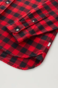 Woolrich Camicia Traditional A Quadri In Flanella - Uomo - Rosso -Offerta Economica Vestiario CFWOSI0090MRUT3104 5321 2