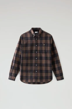 Woolrich Camicia Traditional A Quadri In Flanella - Uomo - Marrone -Offerta Economica Vestiario CFWOSI0090MRUT3104 7299 4