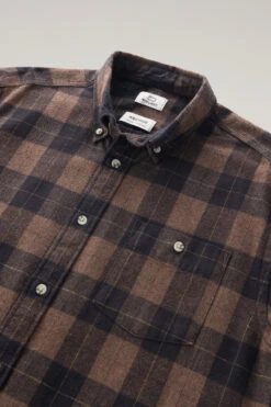 Woolrich Camicia Traditional A Quadri In Flanella - Uomo - Marrone -Offerta Economica Vestiario CFWOSI0090MRUT3104 7299 5