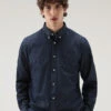 Woolrich Camicia In Chambray Di Puro Cotone - Uomo - Blu -Offerta Economica Vestiario CFWOSI0093MRUT3116 3013