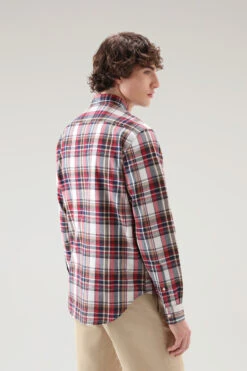 Woolrich Camicia Madras A Quadri In Popline Di Puro Cotone - Uomo - Rosso -Offerta Economica Vestiario CFWOSI0100MRUT3344 5489 2