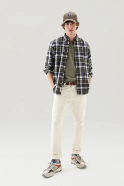 Woolrich Camicia Madras A Quadri In Popline Di Puro Cotone - Uomo - Verde -Offerta Economica Vestiario CFWOSI0100MRUT3344 6325 3