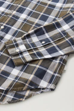 Woolrich Camicia Madras A Quadri In Popline Di Puro Cotone - Uomo - Verde -Offerta Economica Vestiario CFWOSI0100MRUT3344 6325 6