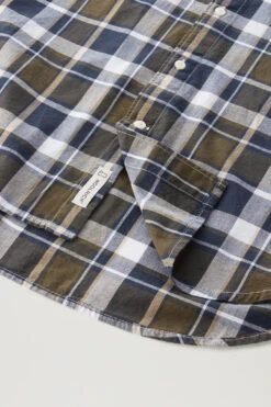 Woolrich Camicia Madras A Quadri In Popline Di Puro Cotone - Uomo - Verde -Offerta Economica Vestiario CFWOSI0100MRUT3344 6325 7