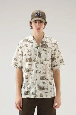 Woolrich Camicia Zavikon A Maniche Corte - Uomo - Bianco