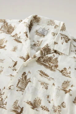 Woolrich Camicia Zavikon A Maniche Corte - Uomo - Bianco -Offerta Economica Vestiario CFWOSI0104MRUT2912 8743 6