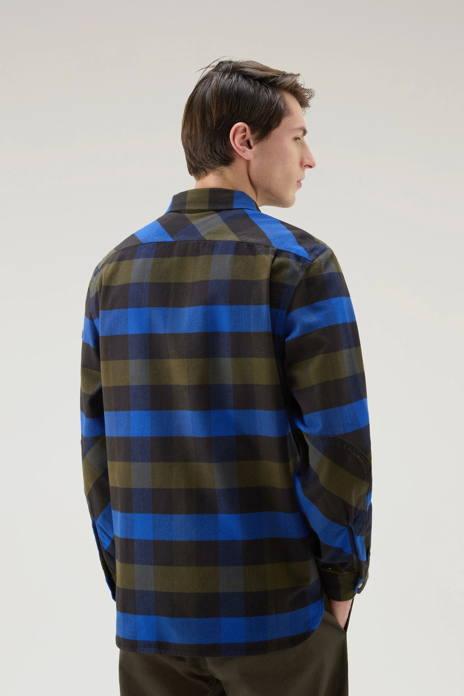 Woolrich Camicia U.S. Trails A Quadri In Flanella - Uomo - Blu 5 Woolrich Camicia U.S. Trails A Quadri In Flanella - Uomo - Blu - immagine 3