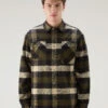 Woolrich Camicia U.S. Trails A Quadri In Flanella - Uomo - Verde -Offerta Economica Vestiario CFWOSI0108MRUT3452 6474