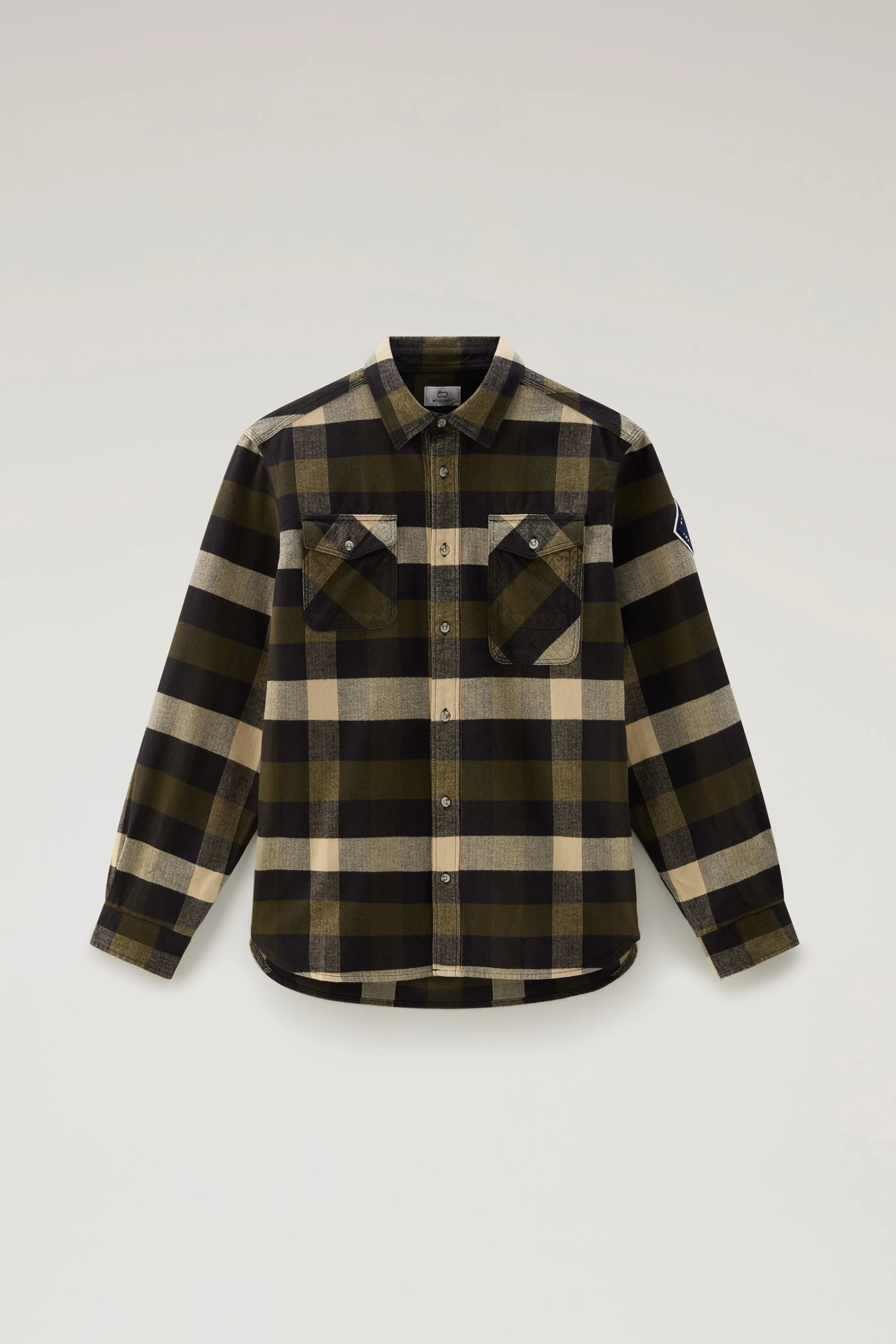 Woolrich Camicia U.S. Trails A Quadri In Flanella - Uomo - Verde 7 Woolrich Camicia U.S. Trails A Quadri In Flanella - Uomo - Verde - immagine 5