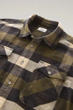 Woolrich Camicia U.S. Trails A Quadri In Flanella - Uomo - Verde 16 Woolrich Camicia U.S. Trails A Quadri In Flanella - Uomo - Verde -Offerta Economica Vestiario CFWOSI0108MRUT3452 6474 5