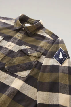 Woolrich Camicia U.S. Trails A Quadri In Flanella - Uomo - Verde 17 Woolrich Camicia U.S. Trails A Quadri In Flanella - Uomo - Verde -Offerta Economica Vestiario CFWOSI0108MRUT3452 6474 6