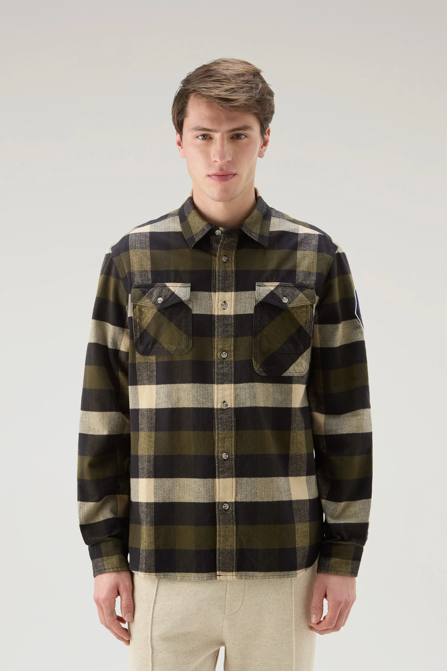 Woolrich Camicia U.S. Trails A Quadri In Flanella - Uomo - Verde 3 Woolrich Camicia U.S. Trails A Quadri In Flanella - Uomo - Verde