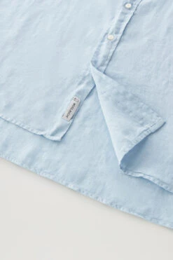 Woolrich Camicia In Puro Lino Tinta In Capo - Uomo - Blu -Offerta Economica Vestiario CFWOSI0113MRUT3372 30052 7