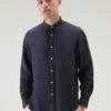 Woolrich Camicia In Puro Lino Tinta In Capo - Uomo - Blu 2 Woolrich Camicia In Puro Lino Tinta In Capo - Uomo - Blu -Offerta Economica Vestiario CFWOSI0113MRUT3372 3989